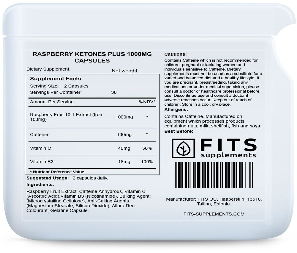 Malinové ketóny 1000mg 60 kapsúl
