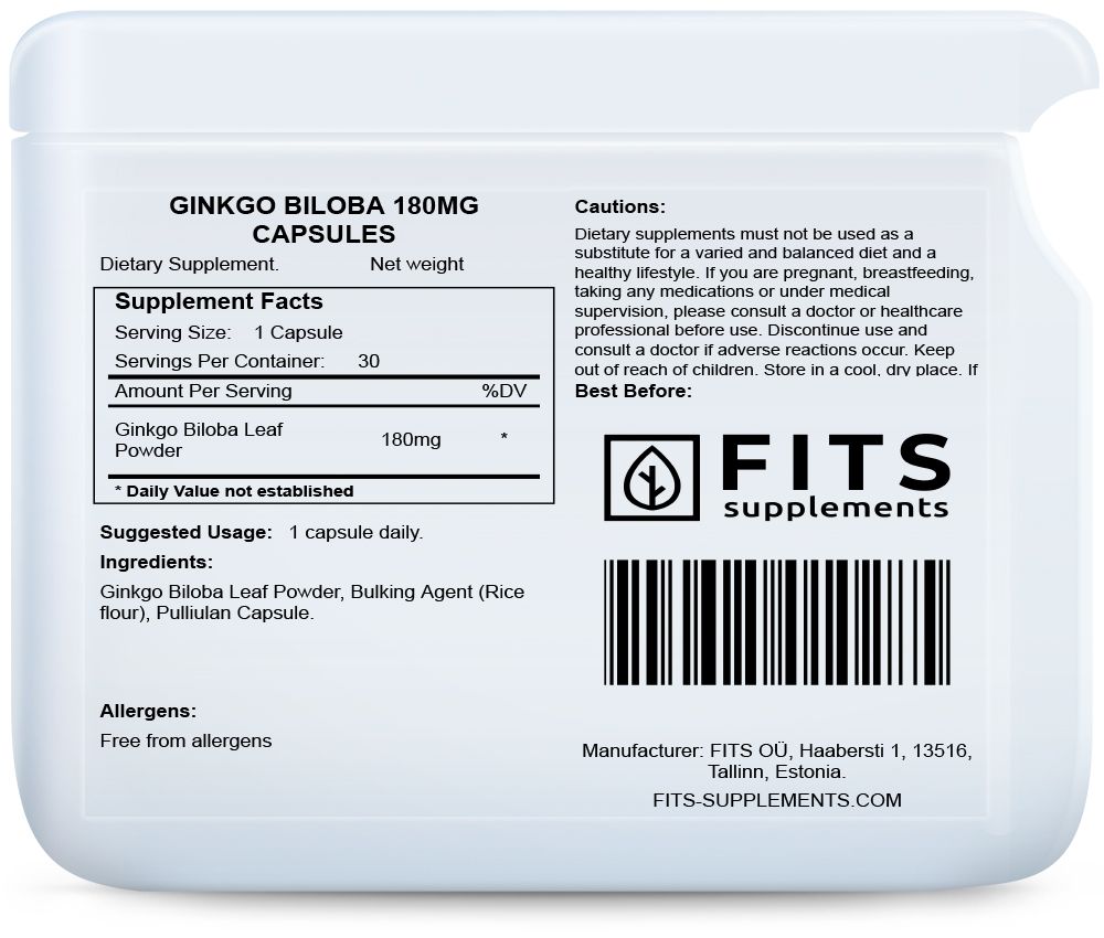 Ginkgo Biloba 180mg 30 kapsúl