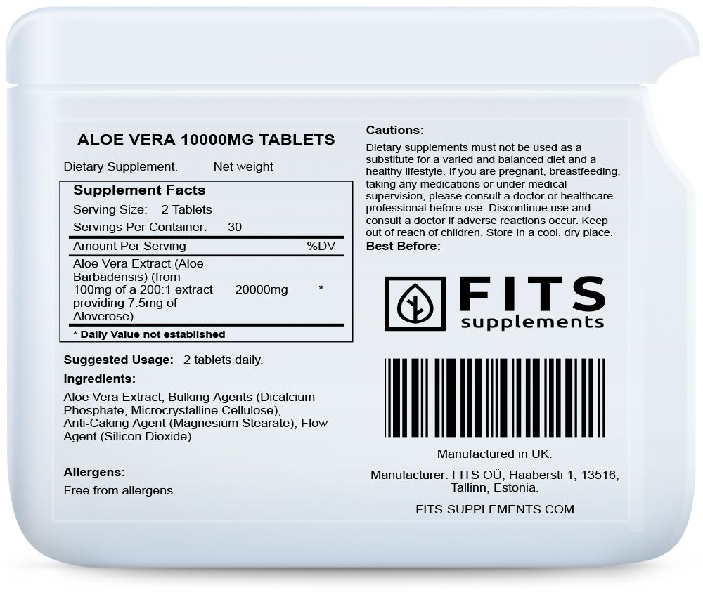 Aloe Vera 10000mg 60 tabliet