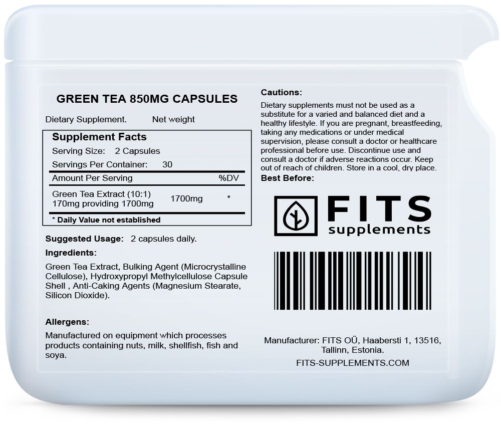 Zelený čaj 850mg 60 kapsúl