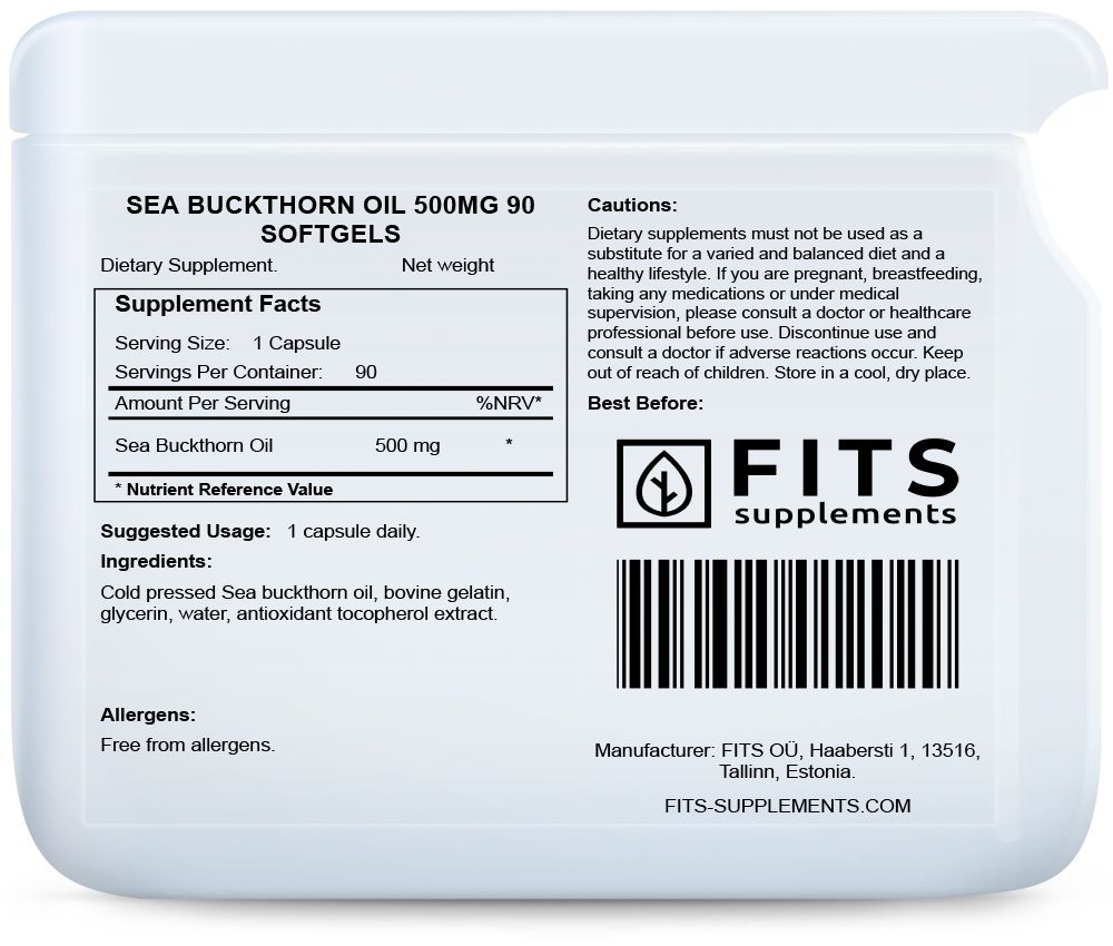 Olej z rakytníka 500mg 90 mäkkých kapsúl