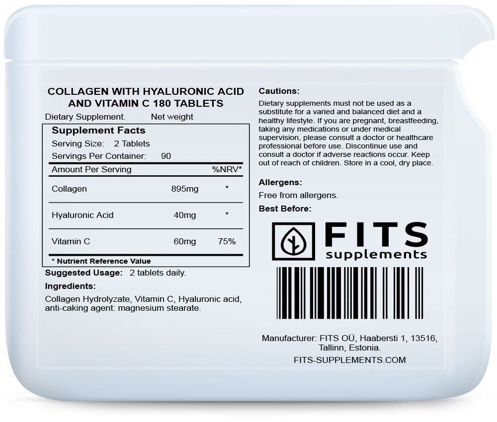 Kolagén s kyselinou hyalurónovou a vitamínom C 180 tabliet