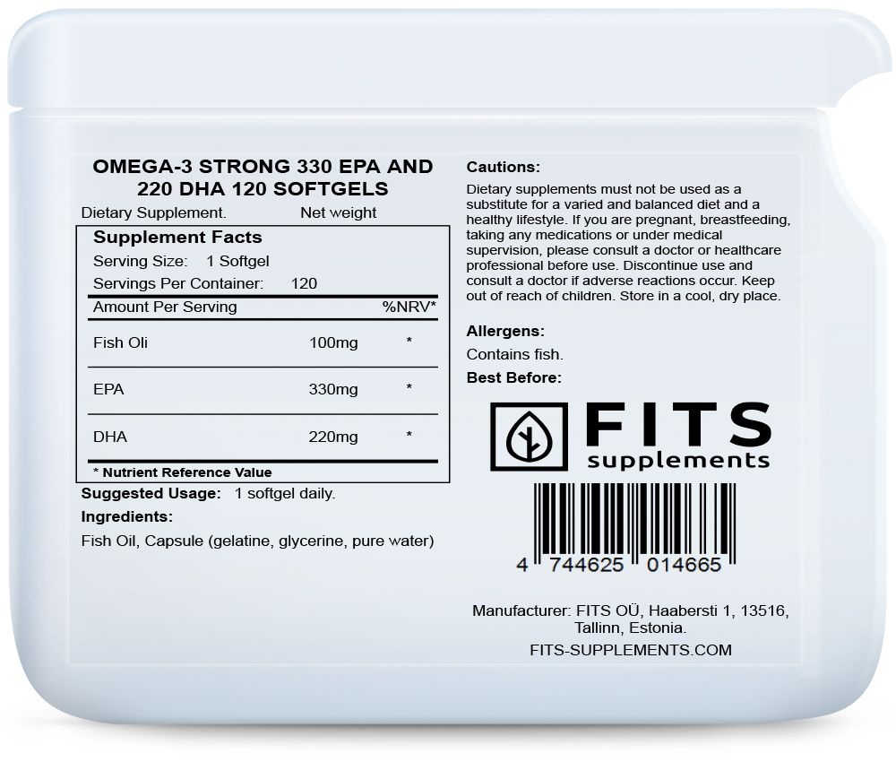 Omega-3 Strong 330 EPA a 220 DHA 120 mäkkých kapsúl