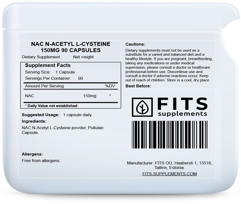 NAC N-Acetyl L-Cysteín 150mg 90 kapsúl
