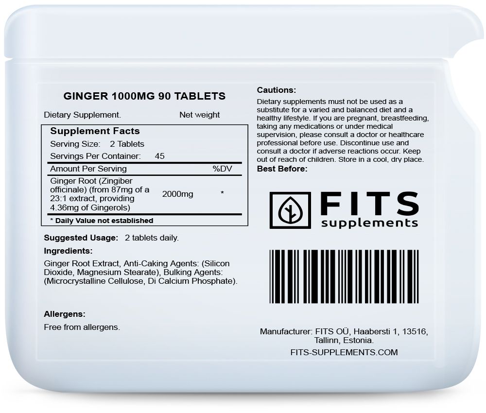 Zázvor 1000mg 90 tabliet
