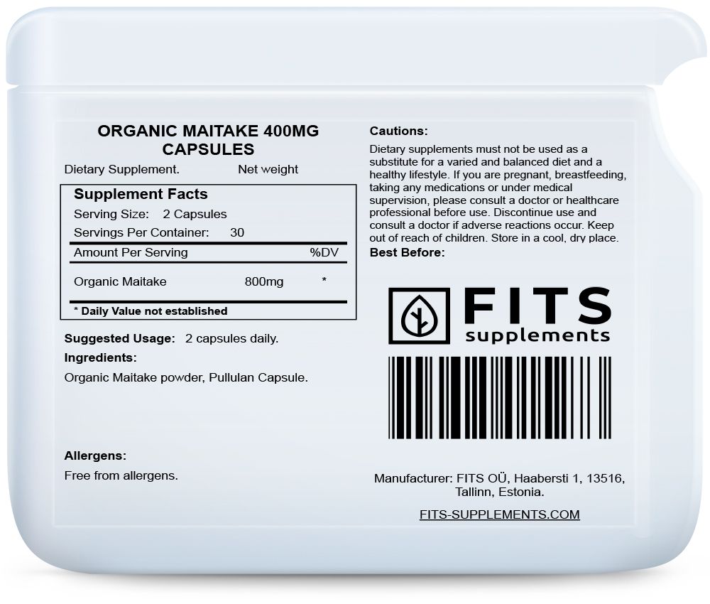 Organický Maitake 400mg 60 kapsúl