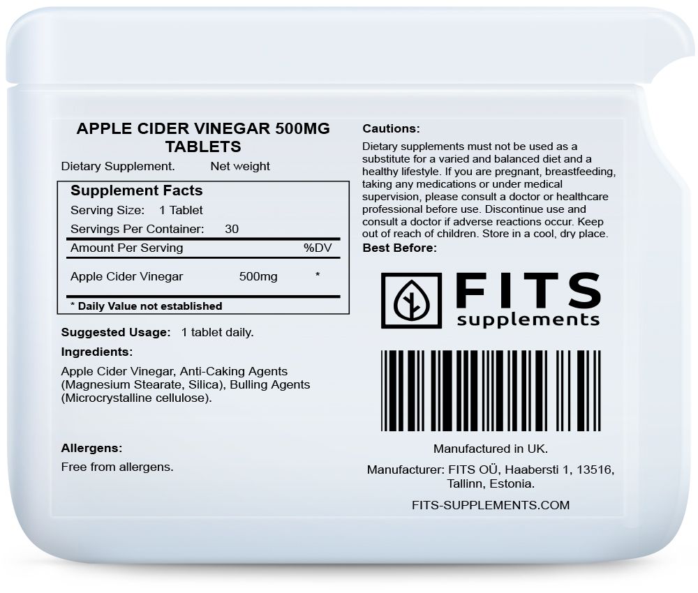 Jablčný ocot 500mg 30 tabliet