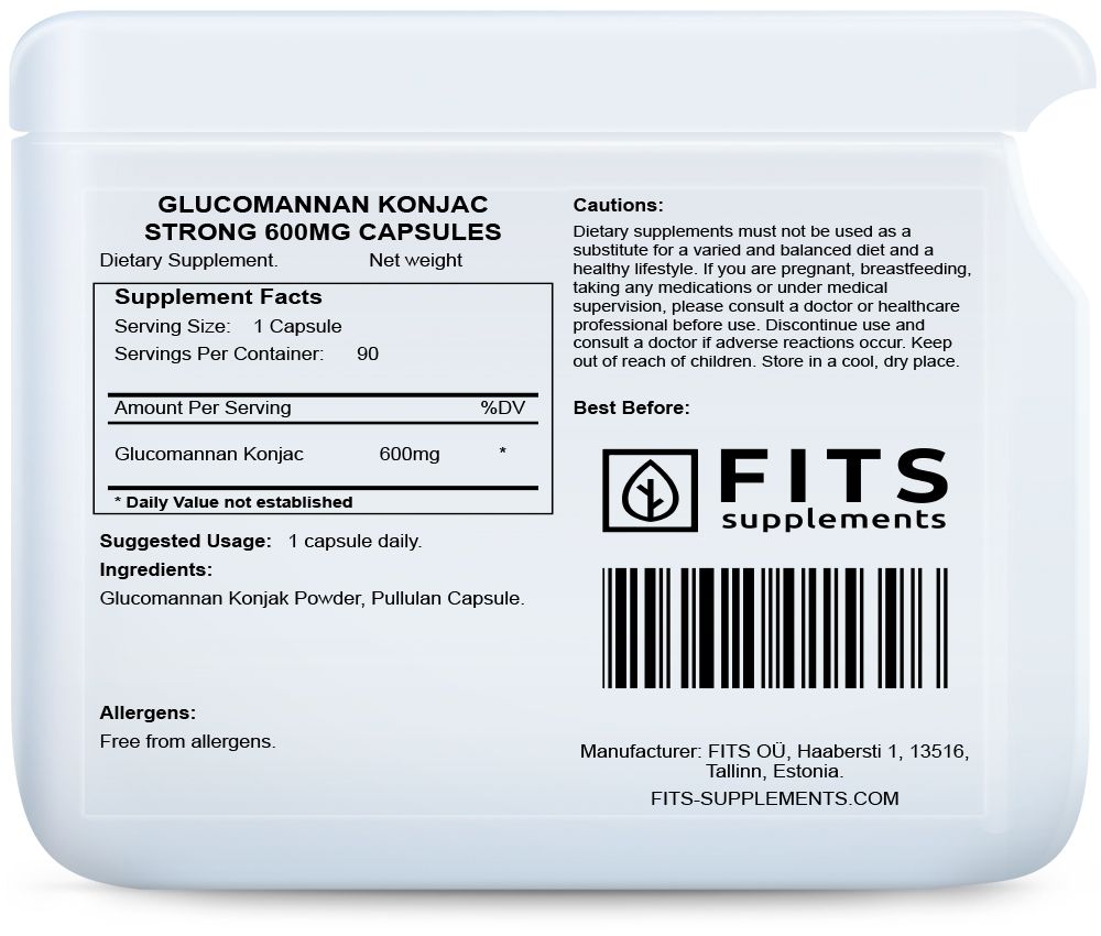 Glukomannán Konjak Silný 600mg 90 kapsúl