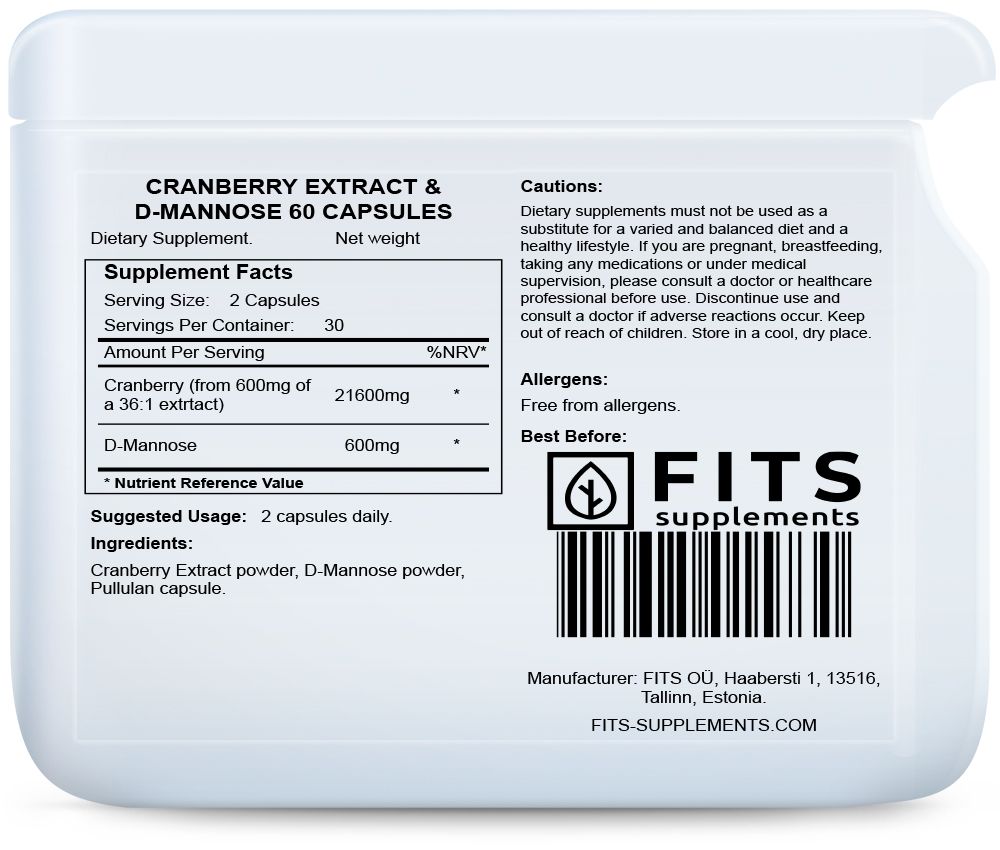 Extrakt z brusníc a D-mannóza 60 kapsúl