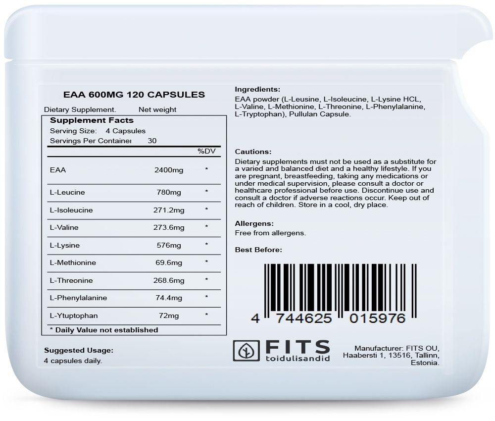 EAA 600mg 120 kapsúl