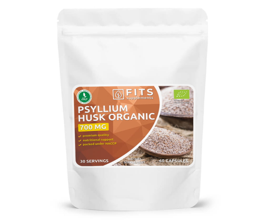 Psyllium šupky organické 700mg kapsuly
