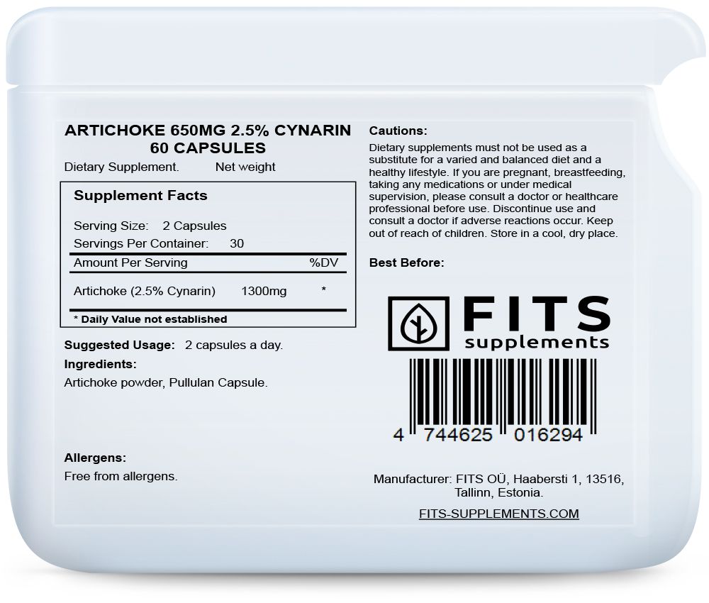 Artičoka 650mg 2,5 % Cynarin 60 kapsúl