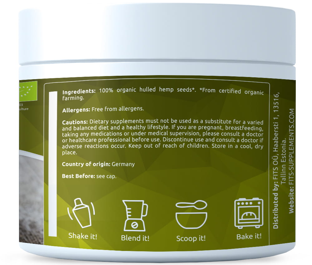 Organické lúpané konopné semienka 300g